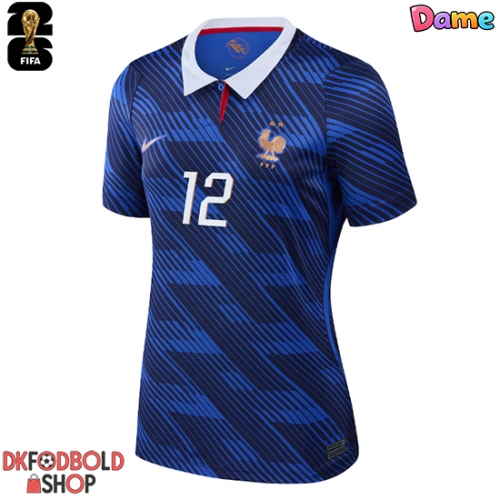 Frankrig Randal Kolo Muani #12 Hjemmebanetrøje Dame VM 2026 Kort ærmer